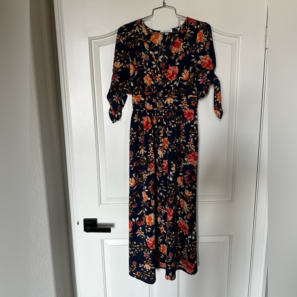 Bailey Blue floral navy dress